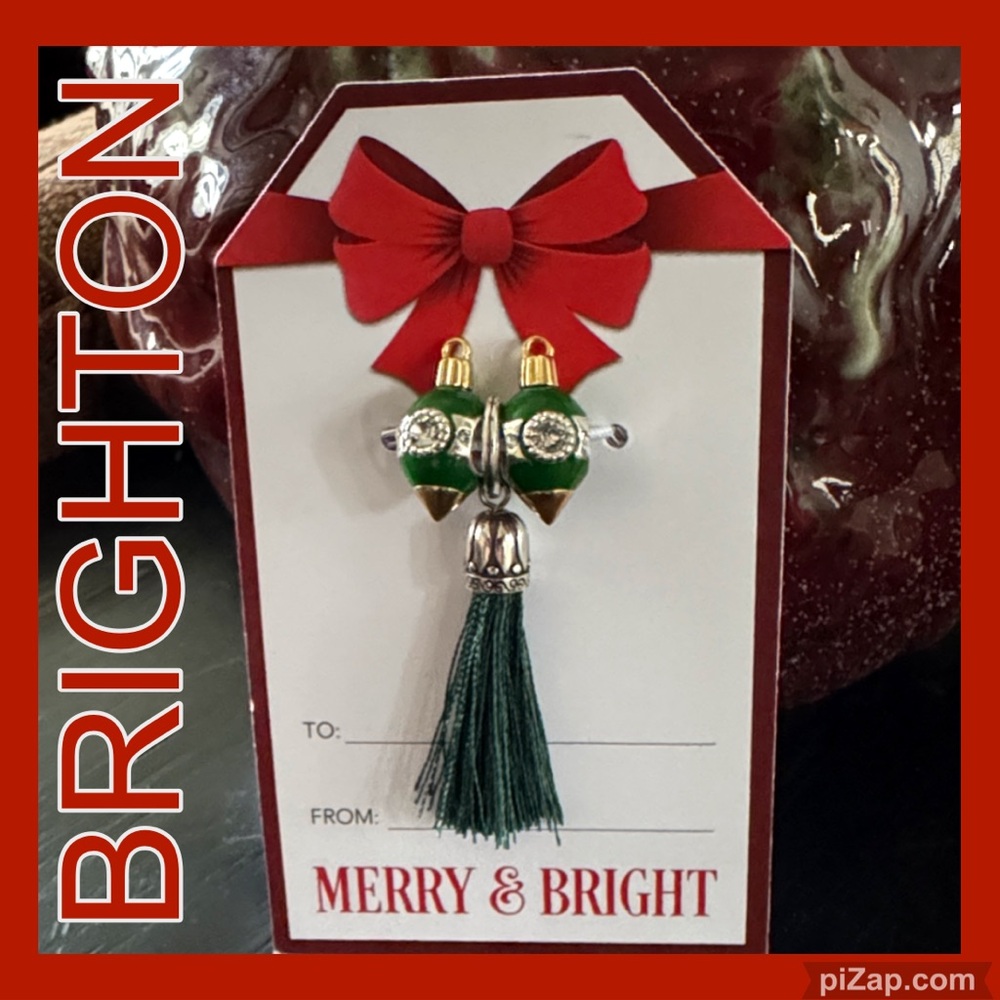 🌲NWT ~ Brighton Festive Green and Gold Charm Trio Set - Christmas